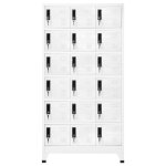 Vidaxl armoire  casiers blanc 90x40x180 cm acier