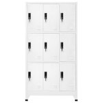 Vidaxl armoire � casiers blanc 90x45x180 cm acier