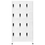Vidaxl armoire � casiers blanc 90x45x180 cm acier