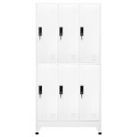 Vidaxl armoire  casiers blanc 90x45x180 cm acier