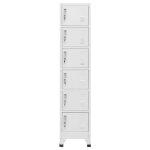Vidaxl armoire  casiers gris clair 38x40x180 cm acier