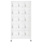 Vidaxl armoire � casiers gris clair 90x40x180 cm acier