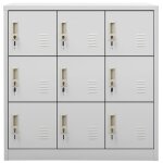 Vidaxl armoire � casiers gris clair 90x45x92, 5 cm acier