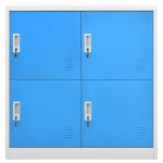 Vidaxl armoire � casiers gris clair et bleu 90x45x92, 5 cm acier