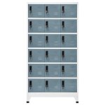 Vidaxl armoire  casiers gris clair et gris fonc 90x40x180 cm acier