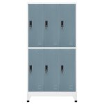 Vidaxl armoire � casiers gris clair et gris fonc� 90x45x180 cm acier
