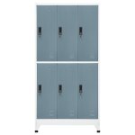 Vidaxl armoire  casiers gris clair et gris fonc 90x45x180 cm acier
