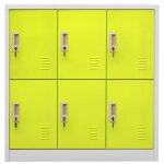 Vidaxl armoire � casiers gris clair et vert 90x45x92, 5 cm acier
