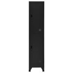 Vidaxl armoire  casiers noir 38x45x180 cm acier