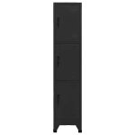 Vidaxl armoire � casiers noir 38x45x180 cm acier