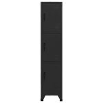 Vidaxl armoire � casiers noir 38x45x180 cm acier
