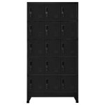 Vidaxl armoire � casiers noir 90x40x180 cm acier