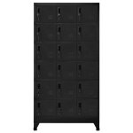 Vidaxl armoire � casiers noir 90x40x180 cm acier