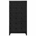 Vidaxl armoire � casiers noir 90x40x180 cm acier