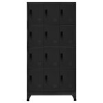 Vidaxl armoire  casiers noir 90x45x180 cm acier