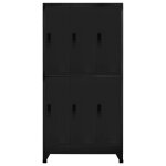 Vidaxl armoire  casiers noir 90x45x180 cm acier