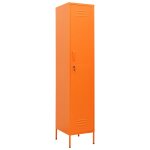 Vidaxl armoire � casiers orange 35x46x180 cm acier