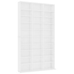 Vidaxl armoire � cd blanc 102x23x177, 5 cm bois d'ing�nierie