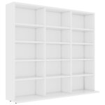 Vidaxl armoire à cd blanc 100x23x89, 5 cm bois d?ingénierie Vidaxl armoire à cd blanc 100x23x89, 5 cm bois d?ingénierie