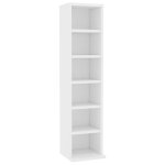 Vidaxl armoire  cd blanc 21x20x88 cm bois d'ingnierie