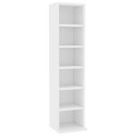 Vidaxl armoire � cd blanc 21x20x88 cm bois d'ing�nierie