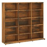 Vidaxl armoire � cd ch�ne fum� 100x23x89, 5 cm bois d'ing�nierie