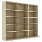 Vidaxl armoire � cd ch�ne sonoma 100x23x89, 5 cm bois d?ing�nierie