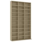 Vidaxl armoire � cd ch�ne sonoma 102x23x177, 5 cm bois d'ing�nierie