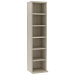 Vidaxl armoire  cd chne sonoma 21x20x88 cm bois d'ingnierie