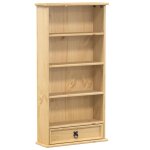 Vidaxl armoire � cd corona 52x17, 5x103 cm bois de pin massif