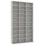 Vidaxl armoire � cd gris b�ton 102x16x177, 5 cm bois d'ing�nierie