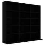 Vidaxl armoire � cd noir 100x23x89, 5 cm agglom�r�