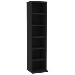 Vidaxl armoire  cd noir 21x20x88 cm bois d'ingnierie