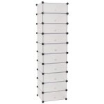 Vidaxl armoire  chaussures avec 10 compartiments blanc