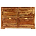 Vidaxl armoire  chaussures 140 x 35 x 90 cm bois massif de sesham