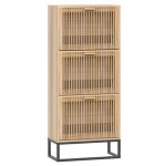 Vidaxl armoire  chaussures 52x25x120 cm bois d'ingnierie