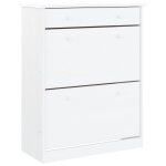 Vidaxl armoire  chaussures alta blanc 77x35x96 cm bois massif de pin