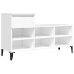Vidaxl armoire  chaussures blanc 102x36x60 cm bois d'ingnierie
