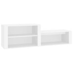 Vidaxl armoire  chaussures blanc 150x35x45 cm bois d'ingnierie