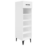 Vidaxl armoire  chaussures blanc 30x35x105 cm bois d'ingnierie