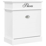 Vidaxl armoire � chaussures blanc 50 x 28 x 58 cm bois de paulownia