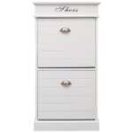 Vidaxl armoire  chaussures blanc 50 x 28 x 98 cm bois de paulownia