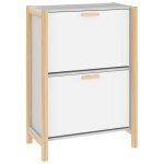 Vidaxl armoire � chaussures blanc 57, 5x33x80 cm bois d'ing�nierie