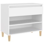 Vidaxl armoire  chaussures blanc 70x36x60 cm bois d'ingnierie