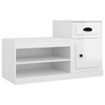 Vidaxl armoire  chaussure blanc brillant 100x42x60 cm bois ingnierie