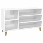 Vidaxl armoire � chaussure blanc brillant 102x36x60 cm bois ing�nierie