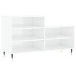 Vidaxl armoire � chaussure blanc brillant 102x36x60 cm bois ing�nierie