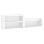 Vidaxl armoire  chaussure blanc brillant 150x35x45 cm bois ingnierie