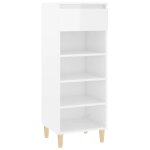 Vidaxl armoire � chaussures blanc brillant 40x36x105cm bois ing�nierie