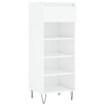 Vidaxl armoire � chaussures blanc brillant 40x36x105cm bois ing�nierie